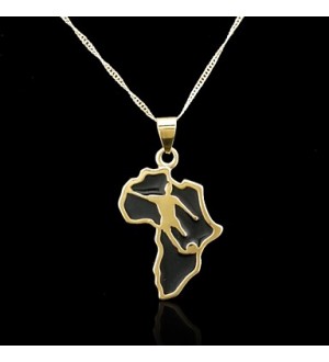 18K Real Gold Plated Map Of Africa Pendant Necklace  