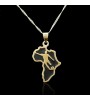 18K Real Gold Plated Map Of Africa Pendant Necklace  