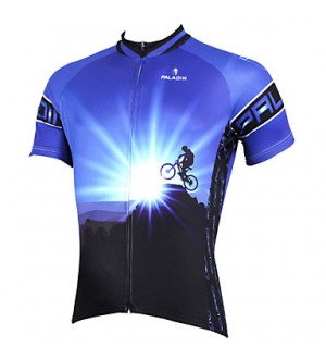 PALADIN Bike/Cycling Jersey / Tops Men's Short SleeveBreathable / Ultraviolet Resistant / Quick Dry / Lightweight Materials / Back Pocket  