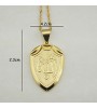 18K Real Gold Plated Allah Muslim Shield Pendant Necklace  