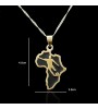 18K Real Gold Plated Map Of Africa Pendant Necklace  