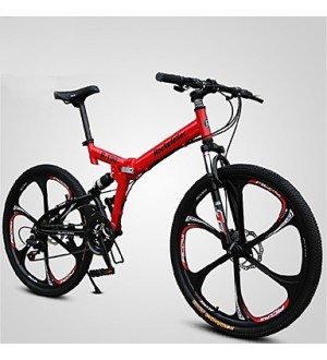 Mountain Bike / Folding Bike Cycling 21 Speed 26 Inch/700CC Men's SHINING SYS Double Disc Brake Springer Fork Soft-tail Frame  