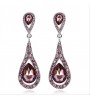 Fashion Women Zircon Earrings 10KT White Gold Filled Dangle Drop Party Earring Luxury Design brincos  