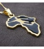 18K Real Gold Plated Map Of Africa Pendant Necklace  