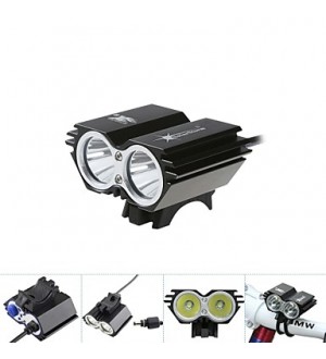 Front Bike Light 5000Lm 2x CREE XM-L T6 LED Head Front Bicycle Lamp Headlamp Headlight  