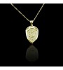 18K Real Gold Plated Allah Muslim Shield Pendant Necklace  