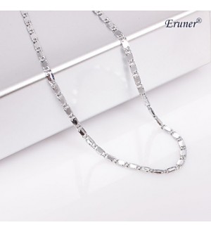 Eruner®Unisex 2MM Silver Chain Necklace NO.20  