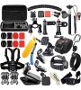 42 in 1 Outdoor Sports Accessories Kit for GoPro Hero 4s 4 3+ 3 2 1 Black Silver with Large Bag  