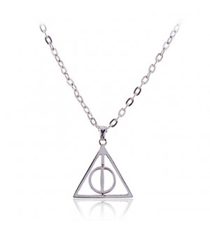 Harry Potter Deathly Hallows Resurrection Triangle Circle Pendants & Necklaces  