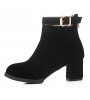 Women's Shoes Fleece Chunky Heel Heels / Fashion Boots / Round Toe Boots Office & Career / Dress / Casual  