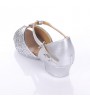 Non Customizable Women's/Kids' Dance Shoes Latin / Ballroom Sparkling Glitter Chunky Heel 3.5cm Heel Height Silver/Gold  