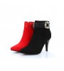 Women's Shoes Chunky Heel Fashion Boots / Pointed Toe Boots Dress Black / Red  