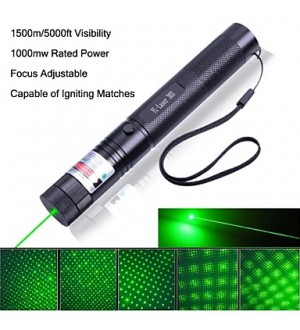 Electronics Green Laser Pens Burn Laser Lens Focus Adjustable Green Laser Pointer 5000ft Visibility 50mw Actual Power  