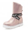 Women's Shoes Platform Fashion Boots / Round Toe Boots Office & Career / Dress / Casual Black / Pink / Silver / Gold  