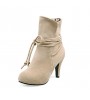 Women's Shoes Stiletto Heel Fashion Boots / Round Toe Boots Dress Black / Brown / Gray / Beige  