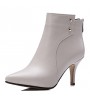 Women's Shoes Stiletto Heel Fashion Boots / Pointed Toe Boots Office & Career / Party & Evening / Dress Black / Beige  