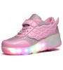 LED Shoes Girls' Shoes / Casual Roller Skate Shoes / Fashion Sneakers Pink / Black and Red / Black and White  