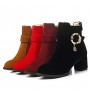 Women's Shoes Fleece Chunky Heel Heels / Fashion Boots / Round Toe Boots Office & Career / Dress / Casual  