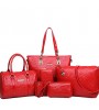 Women Patent Leather Barrel Shoulder Bag / Tote - Blue / Red / Black  