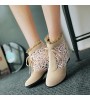 Women's Shoes Wedge Heel Fashion Boots / Round Toe Boots Dress / Casual Black / Yellow / Beige  