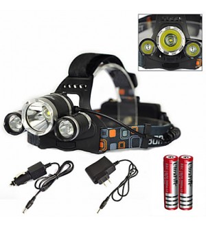 6000LM CREE XM-L XML 3T6 LED Rechargeable HeadLamp HeadLight  Tourch 2*18650 For Outdoor Sports  