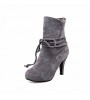 Women's Shoes Stiletto Heel Fashion Boots / Round Toe Boots Dress Black / Brown / Gray / Beige  