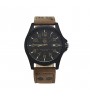 Fashion Leisure Men‘s Watch Calendar Leather Black Brown Band Wrist Watch Cool Watch Unique Watch  