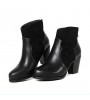 Women's Shoes Fleece Chunky Heel Riding Boots / Round Toe Boots Office & Career / Dress Black / Brown / Gray  