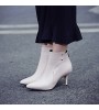 Women's Shoes Stiletto Heel Fashion Boots / Pointed Toe Boots Office & Career / Party & Evening / Dress Black / Beige  