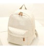 Women 's Nylon Backpack - Beige/Black  