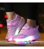 LED Shoes Girls' Shoes / Casual Roller Skate Shoes / Fashion Sneakers Pink / Black and Red / Black and White  