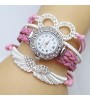 Women‘s Watch Crystal Wing Infinity Leather Weave Band Cool Watches Unique Watches Fashion Watch  