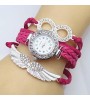 Women‘s Watch Crystal Wing Infinity Leather Weave Band Cool Watches Unique Watches Fashion Watch  