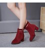 Women's Shoes Fleece Chunky Heel Heels / Fashion Boots / Round Toe Boots Office & Career / Dress / Casual  