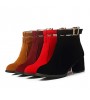 Women's Shoes Fleece Chunky Heel Heels / Fashion Boots / Round Toe Boots Office & Career / Dress / Casual  