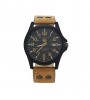 Fashion Leisure Men‘s Watch Calendar Leather Black Brown Band Wrist Watch Cool Watch Unique Watch  