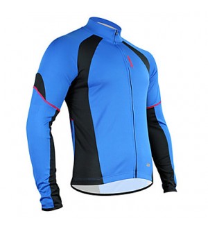 SANTIC Bike/Cycling Jacket / Jersey / Tops Men's Long Sleeve Breathable / Moisture Permeability / Quick Dry / Sweat-wicking Polyester  