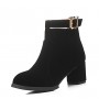 Women's Shoes Fleece Chunky Heel Heels / Fashion Boots / Round Toe Boots Office & Career / Dress / Casual  