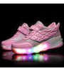 LED Shoes Girls' Shoes / Casual Roller Skate Shoes / Fashion Sneakers Pink / Black and Red / Black and White  