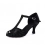 Customizable Women's Dance Shoes Latin Leatherette Flared Heel  