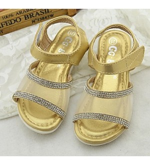 Girl's Summer Comfort / Sandals PU Casual Pink / Silver / Gold  