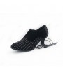 Non Customizable Women's Dance Shoes Modern Suede Cuban Heel Black  