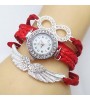 Women‘s Watch Crystal Wing Infinity Leather Weave Band Cool Watches Unique Watches Fashion Watch  