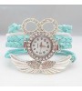 Women‘s Watch Crystal Wing Infinity Leather Weave Band Cool Watches Unique Watches Fashion Watch  