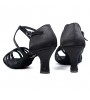 Customizable Women's Dance Shoes for Latin/Salsa in Black  