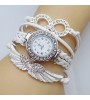 Women‘s Watch Crystal Wing Infinity Leather Weave Band Cool Watches Unique Watches Fashion Watch  