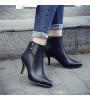 Women's Shoes Stiletto Heel Fashion Boots / Pointed Toe Boots Office & Career / Party & Evening / Dress Black / Beige  