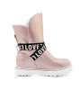 Women's Shoes Platform Fashion Boots / Round Toe Boots Office & Career / Dress / Casual Black / Pink / Silver / Gold  